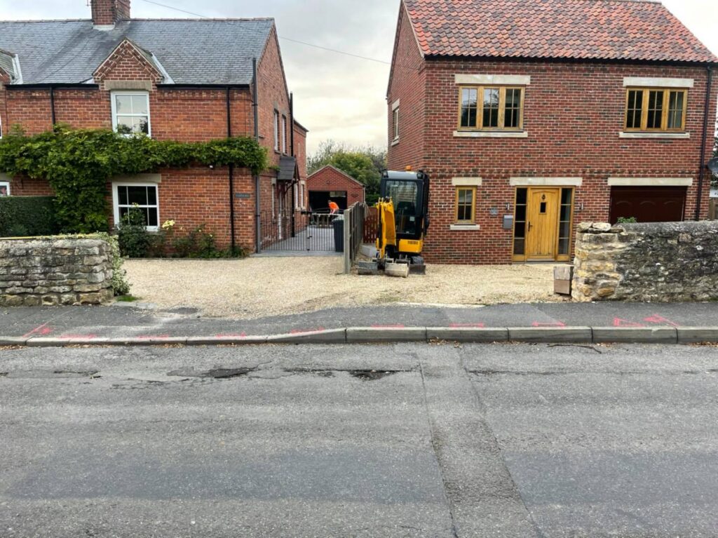 Drop Kerb Installation Welbourn Lincolnshire, Before