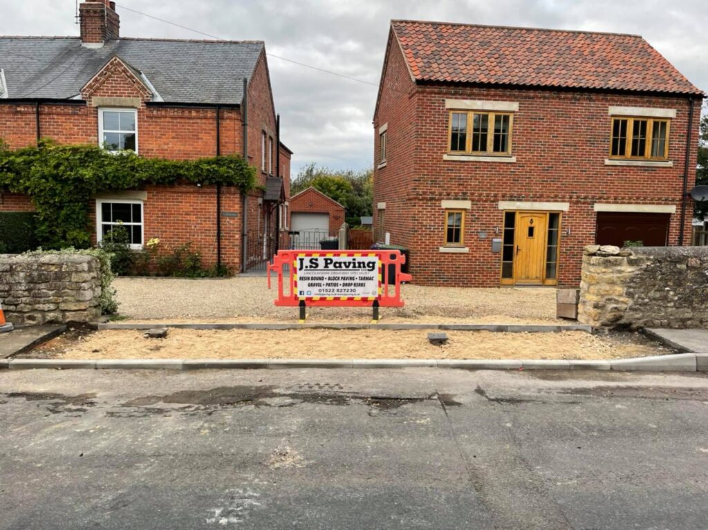 Drop Kerb Installation Welbourn Lincolnshire During